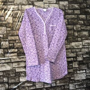 Purple Cheetah Print Nightgown Size Medium